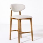Alto Off White Lightwood Bar Stool