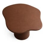 Naurède Mocha Microconcrete Irregular Top Dining Table