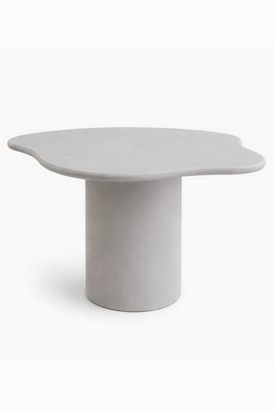 Naurède Light Grey Microconcrete Outdoor Dining Table - Image 5