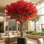 Artificial Red Blossom Tree with Natural Multi Trunk (250CM)