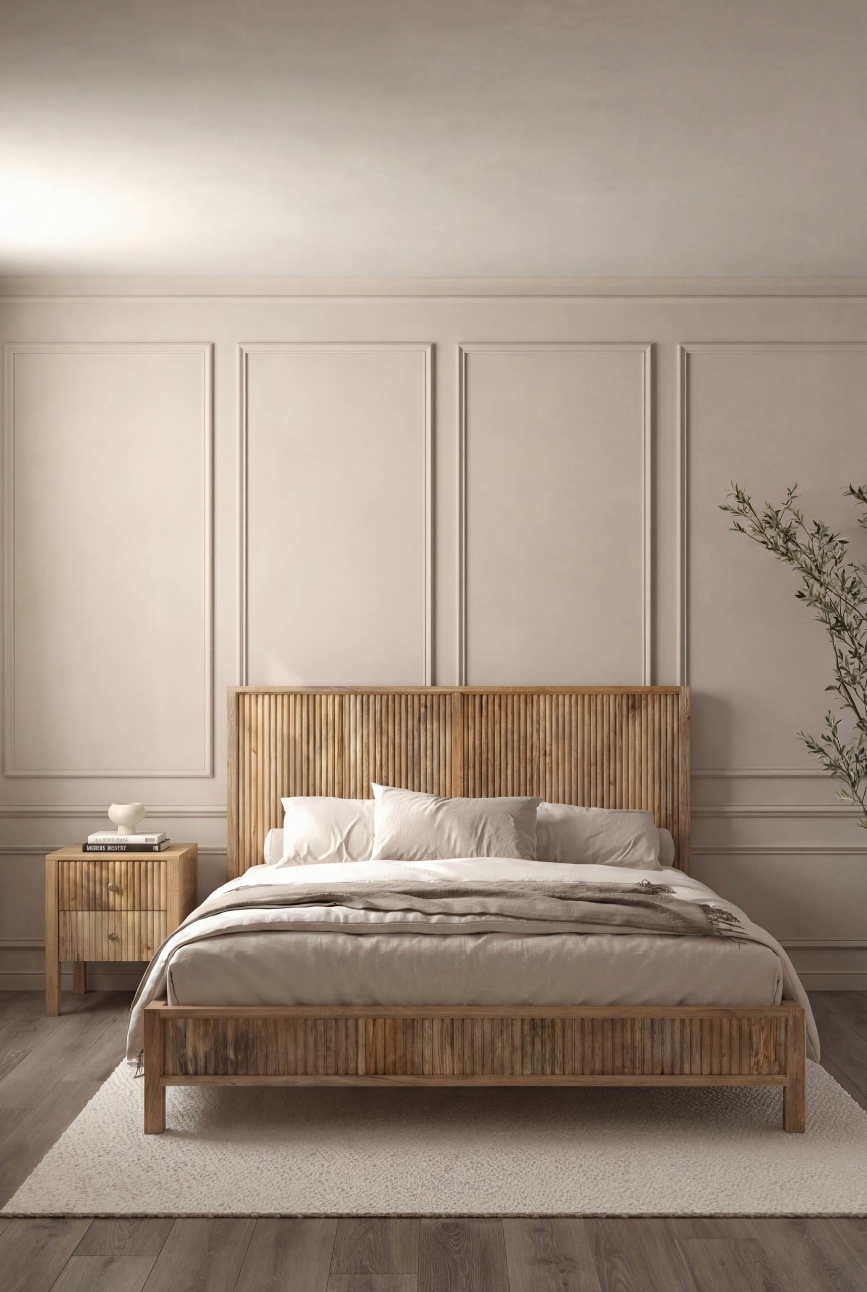 Alban Wooden Bedside Table - Image 3