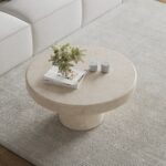 Arezzo Crema Marfil Marble Round Coffee Table