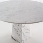 Aseera Bianco Venus Dining Table With Lilac Marble Base