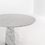 Aseera Bianco Venus Dining Table With Lilac Marble Base
