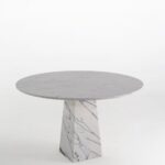 Aseera Bianco Venus Dining Table With Lilac Marble Base