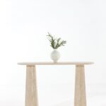 Abriela Beige Travertine Console Table