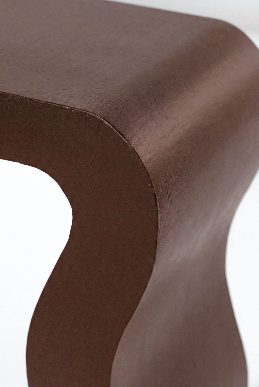 Marelle Mocha Wavy Legs Microconcrete Console Table - Image 2