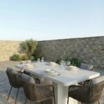 Avencia Off White Microconcrete Outdoor Dining Table