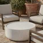 Alto Off White Speckled Microconcrete Outdoor Coffee Table