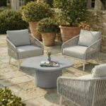 Harlowe Ash Grey Microconcrete Irregular Outdoor Coffee Table