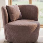 Bronte Cocoa Dust Swivel Sofa Chair