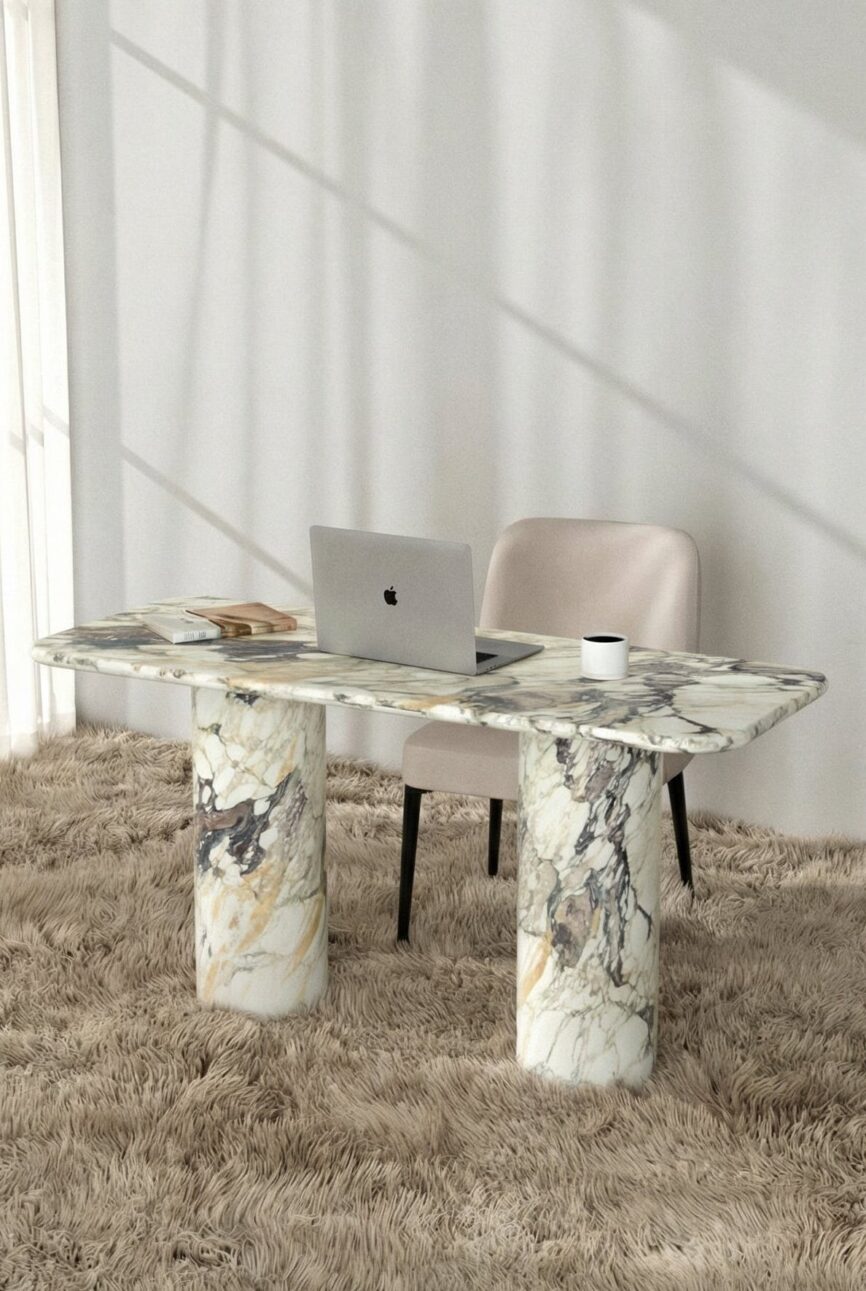 Alara Calacatta Viola Desk