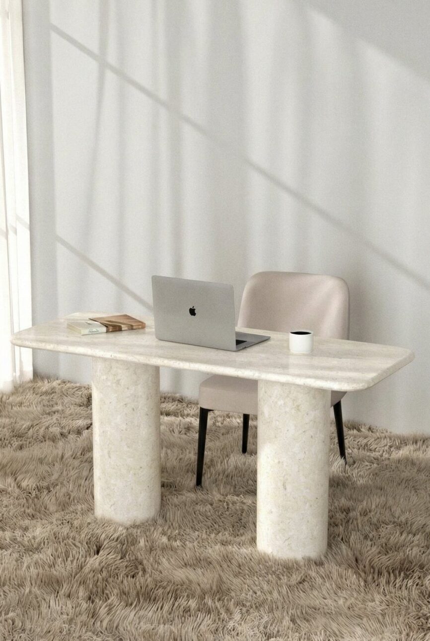 Alara Oryx Marble Desk