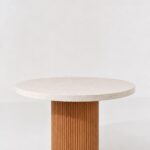Aether Off White Speckled Microconcrete Top Dining Table