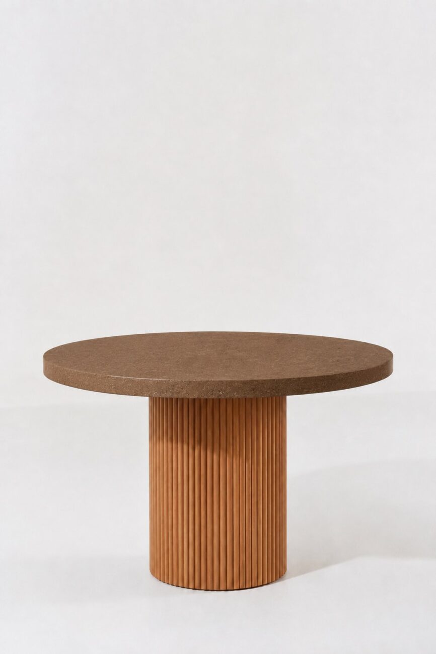 Aether Mocha Microconcrete Top Dining Table