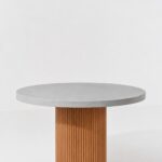 Aether Light Grey Microconcrete Top Dining Table