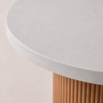 Aether Light Grey Microconcrete Top Dining Table