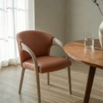 Caldera Orange Wooden Dining Chair
