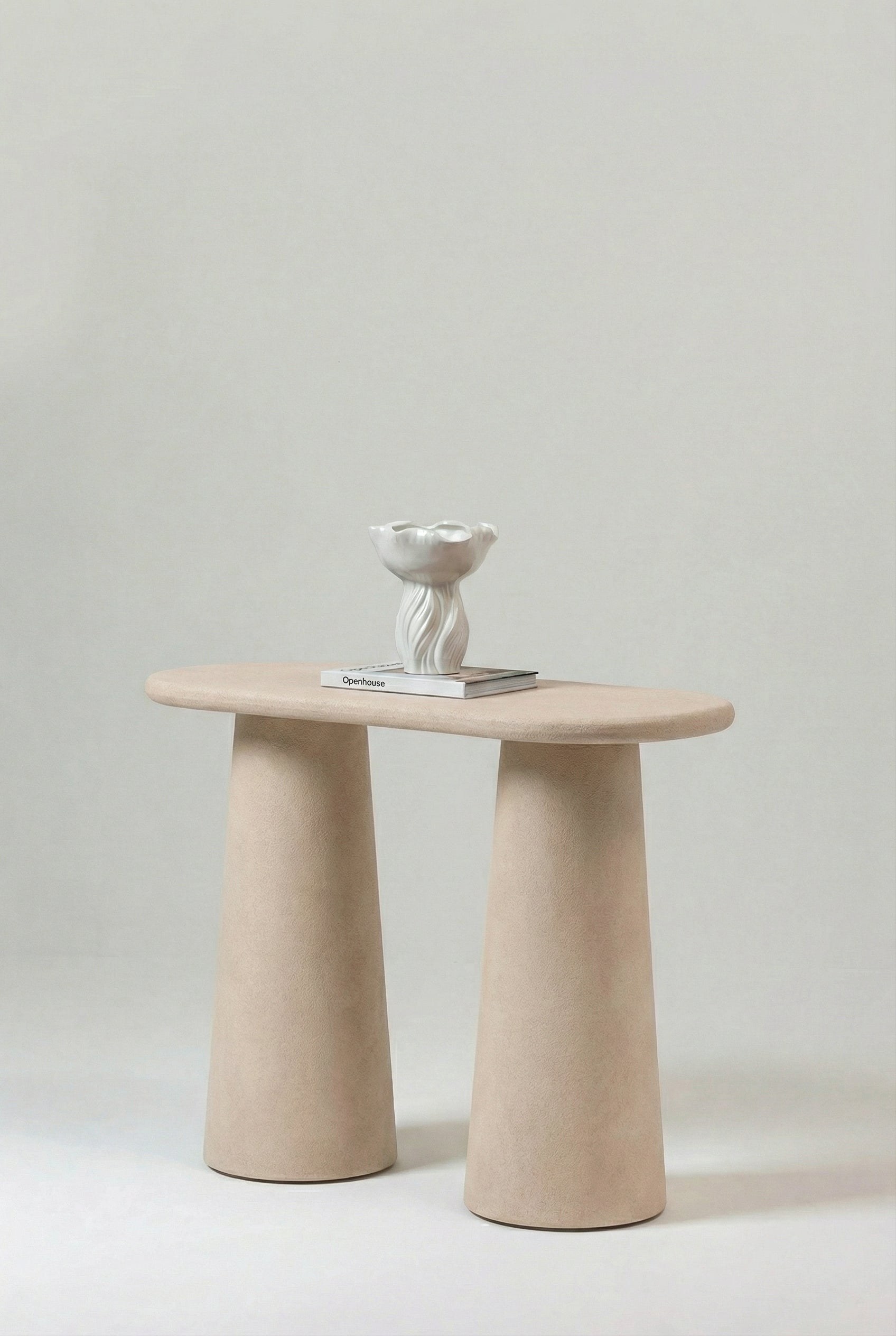 Alessia Light Beige Microconcrete Console Table