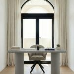 Alara Ash Grey Speckled Microconcrete Desk