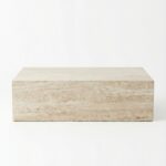 Felicity Beige Honed Travertine Coffee Table