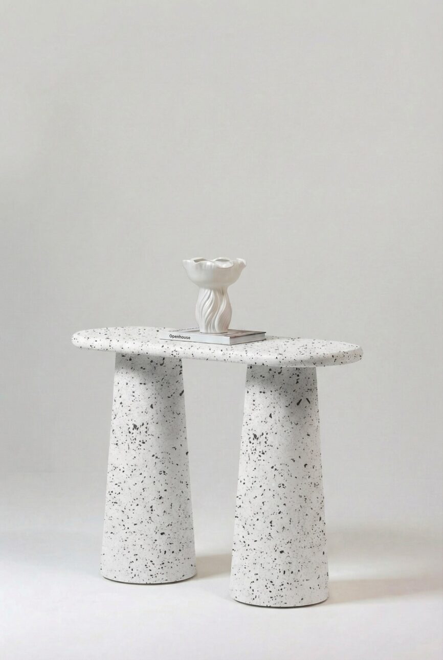 Alessia Rialto Microterrazzo Microconcrete Console Table