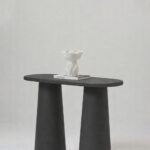 Alessia Midnight Grey Microconcrete Console Table