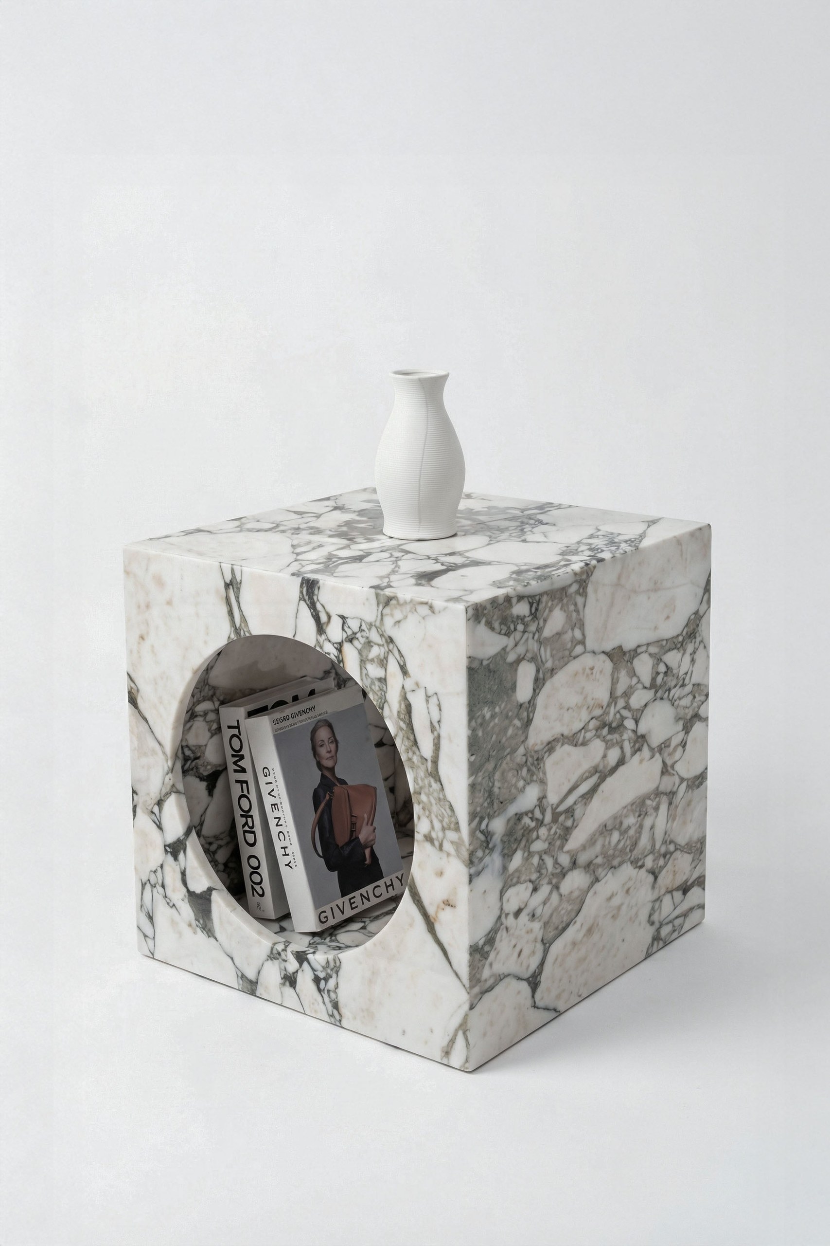 Isra Calacatta Viola Square Side Table