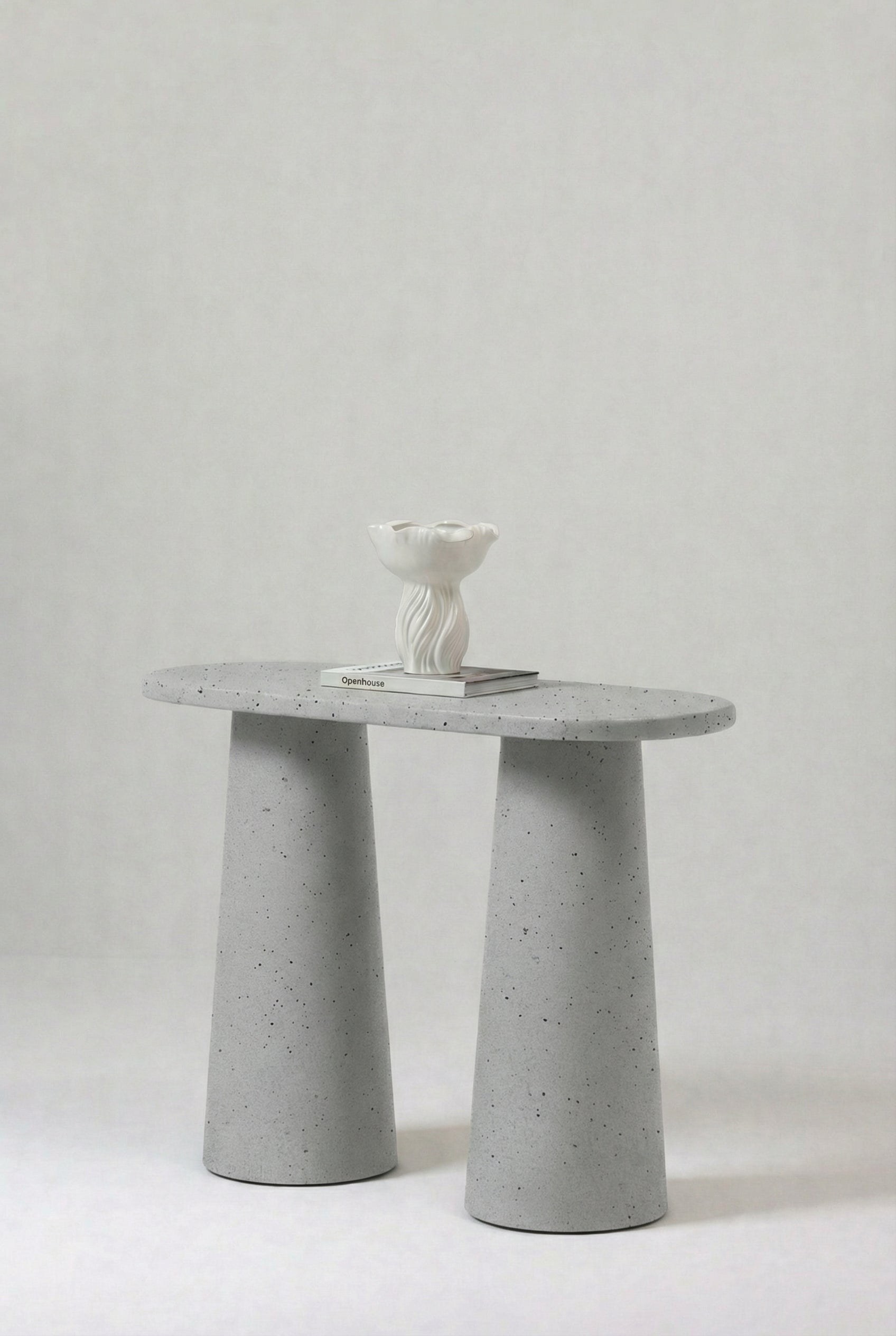 Alessia Grey Speckled Microconcrete Console Table