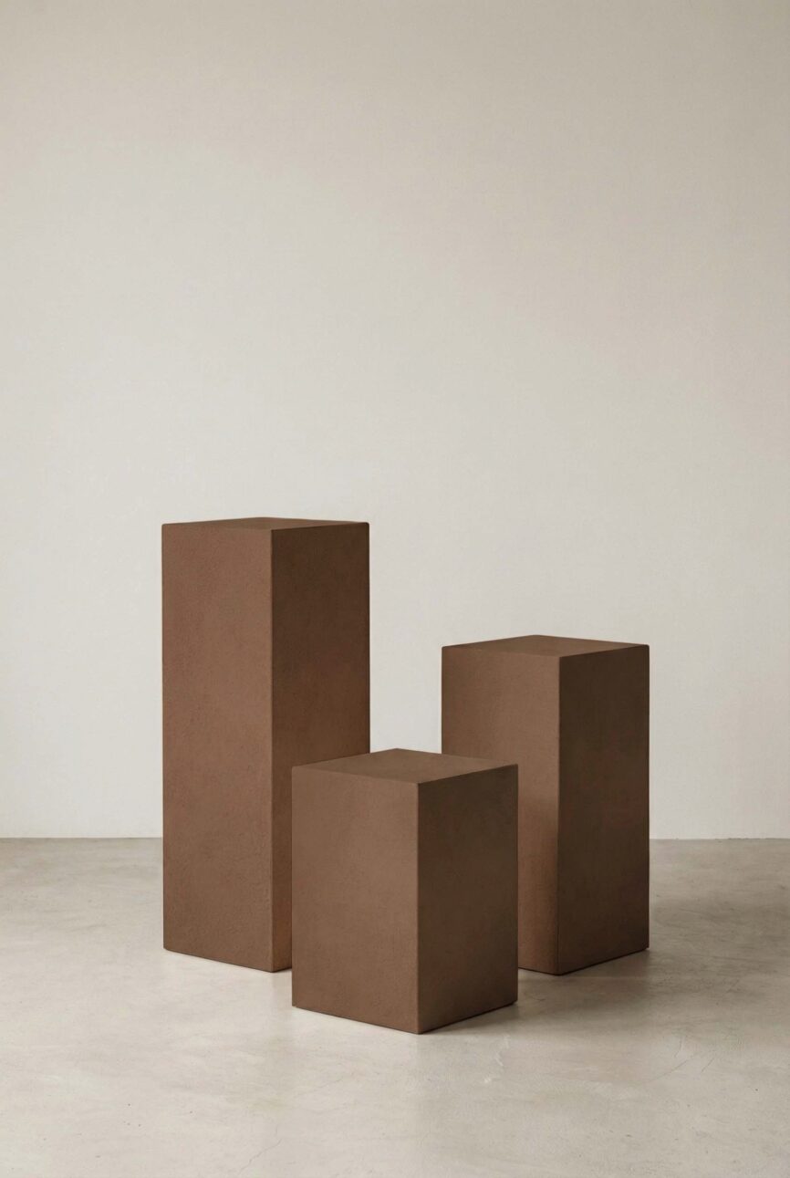Zelda Mocha Microconcrete Plinth