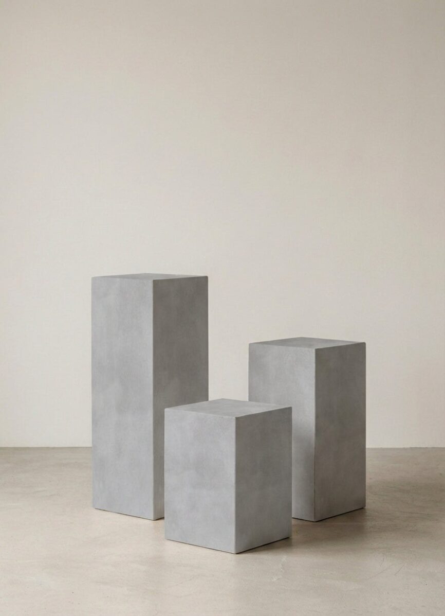 Zelda Ash Grey Microconcrete Plinth