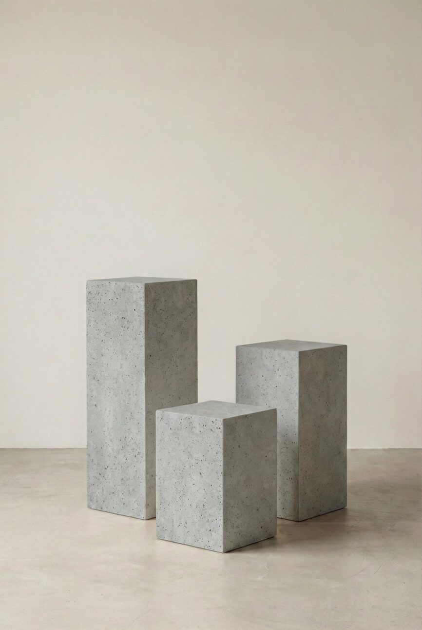 Zelda Ash Grey Speckled Microconcrete Plinth