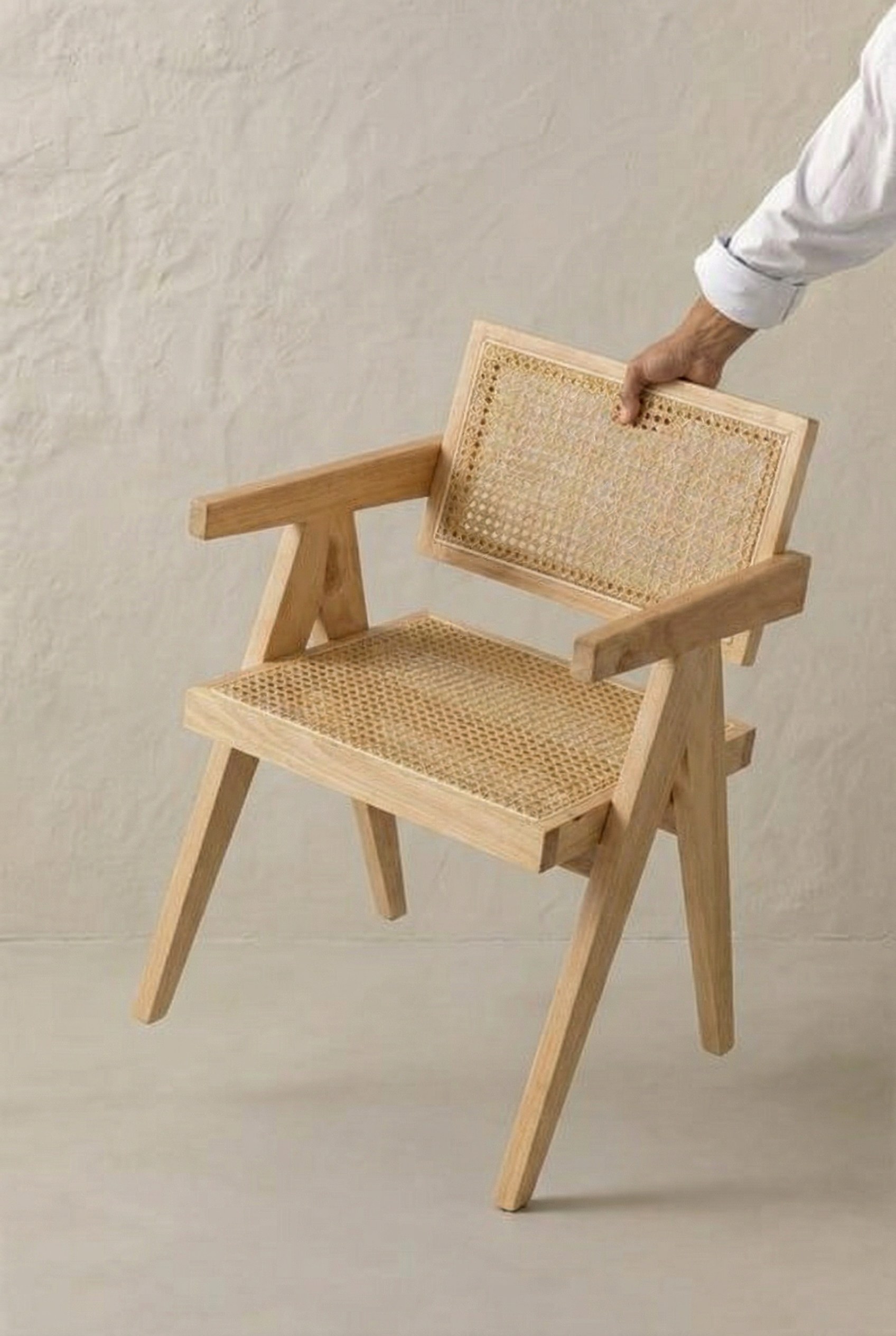 Matilda Light Wood & Rattan Dining Chair - Image 12