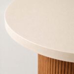 Aether Light Beige Microconcrete Top Dining Table
