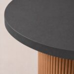 Aether Midnight Grey Microconcrete Top Dining Table
