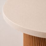 Aether Ivory Cream Microconcrete Top Dining Table