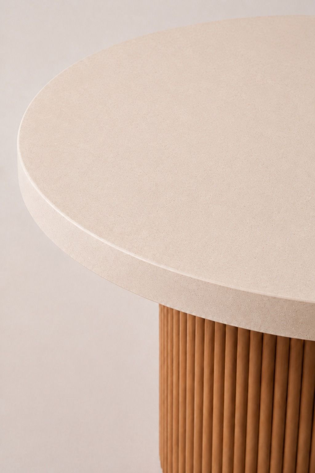 Aether Ivory Cream Microconcrete Top Dining Table - Image 2