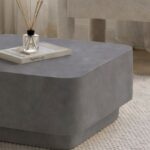 Nevina Ash Grey Microconcrete Coffee Table