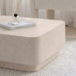 Nevina Light Beige Microconcrete Coffee Table