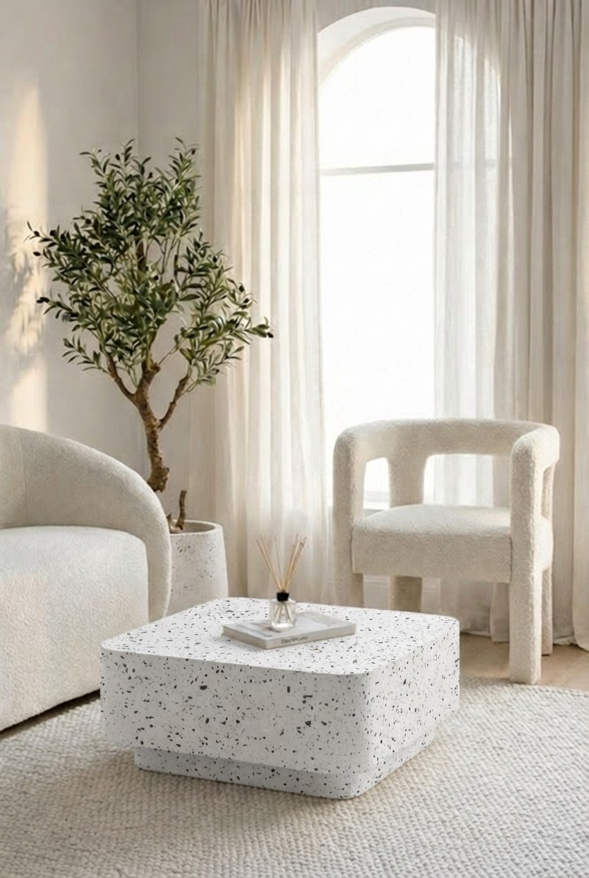 Nevina Rialto Microterrazzo Microconcrete Coffee Table