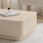 Nevina Ivory Cream Microconcrete Coffee Table