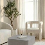 Nevina Ash Grey Speckled Microconcrete Coffee Table