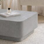 Nevina Ash Grey Speckled Microconcrete Coffee Table