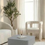 Nevina Grey Speckled Microconcrete Coffee Table