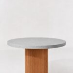 Aether Grey Speckled Microconcrete Top Dining Table