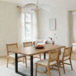 Laronia Dark Acacia Dining Table U Shape Legs