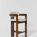 Bruni Back Curved Wooden Stool