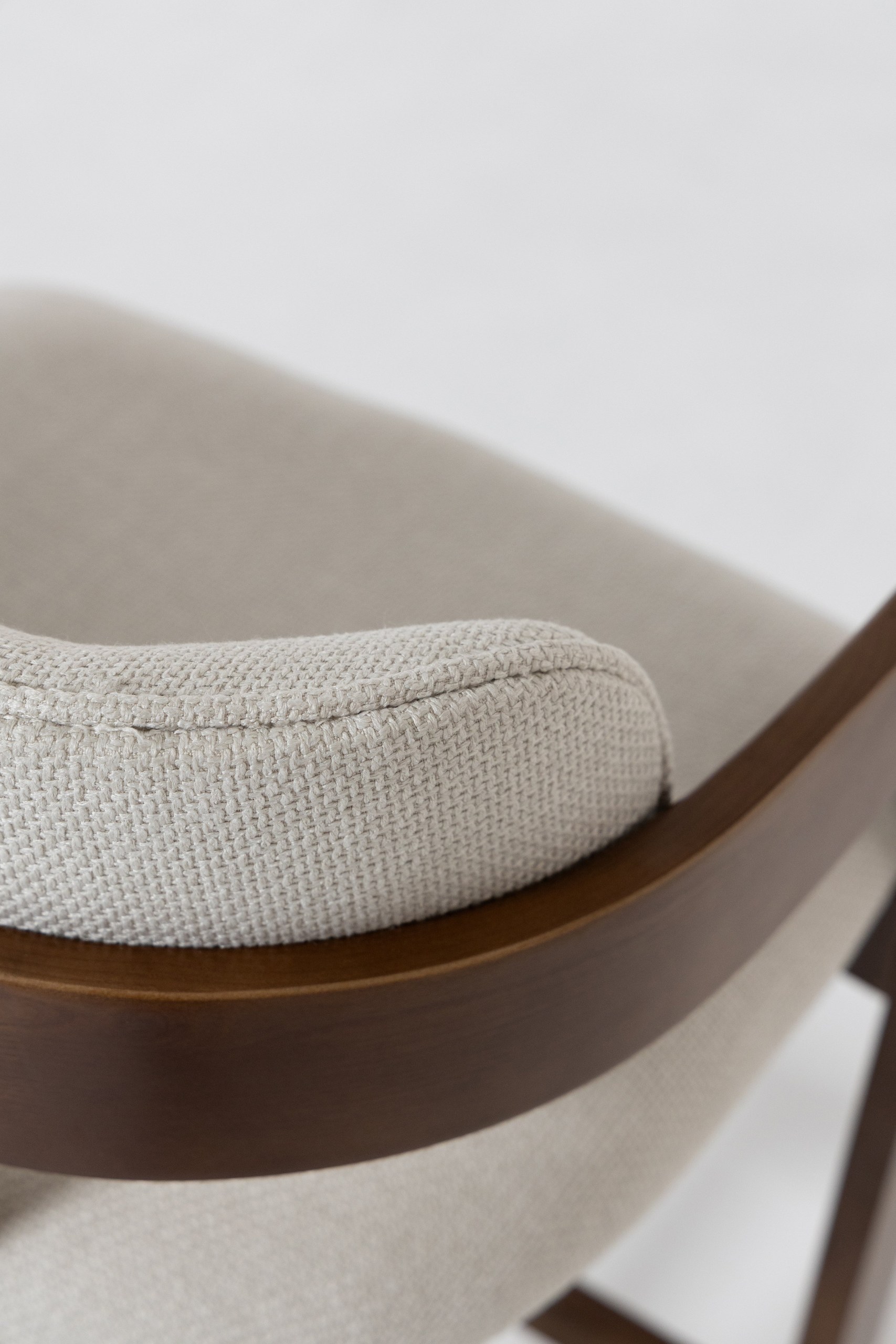 Bruni Back Curved Wooden Stool - Image 2