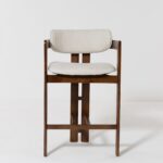Bruni Back Curved Wooden Stool