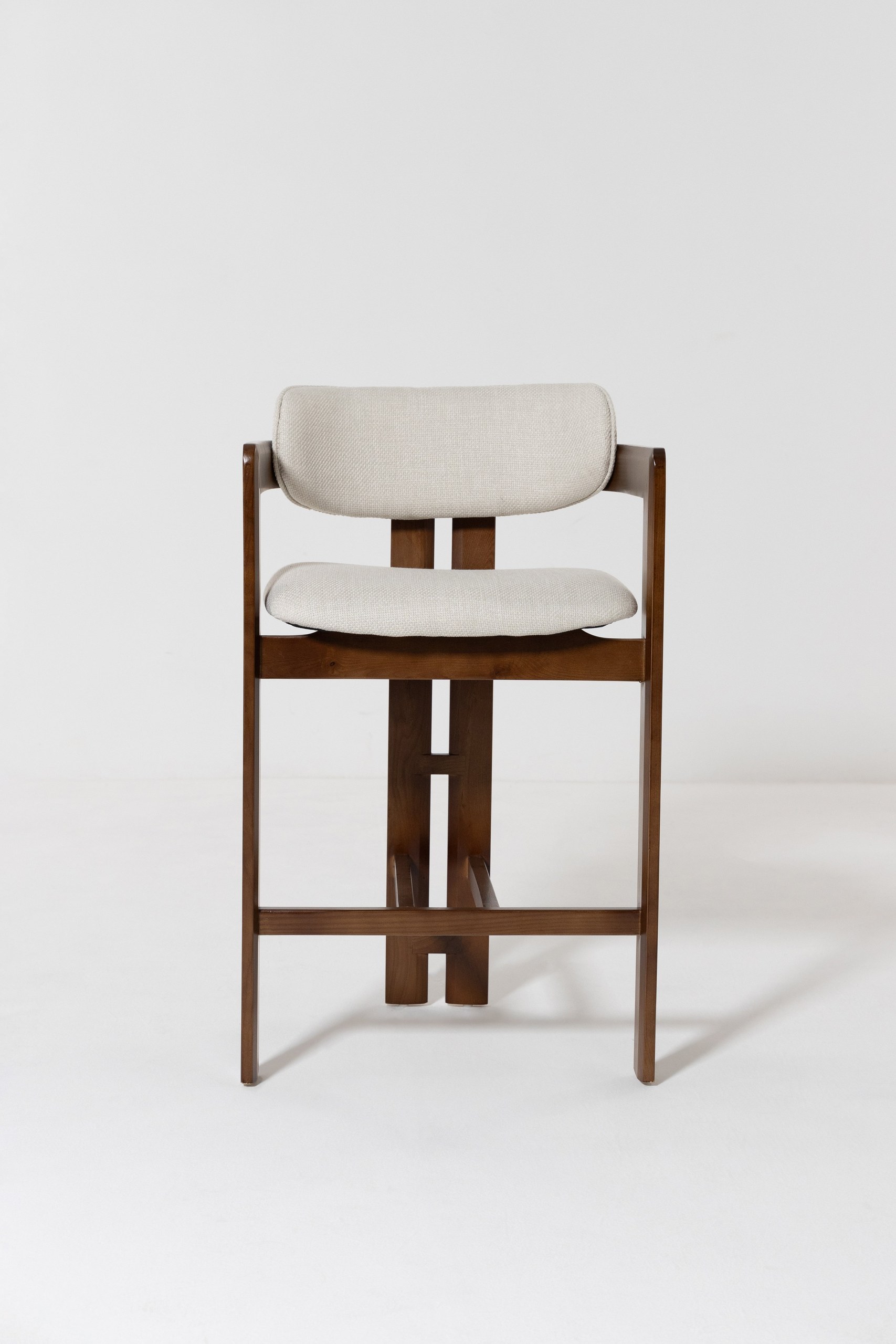 Bruni Back Curved Wooden Stool - Image 3